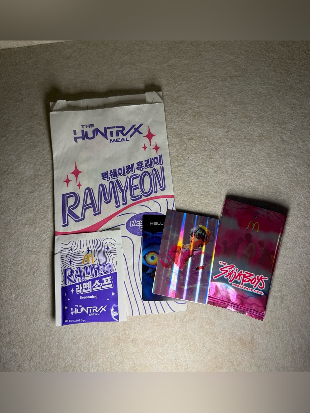 McDonalds 2026 Kpop Demon Hunters Sajaboys Rare Holographic Cards Seasoning